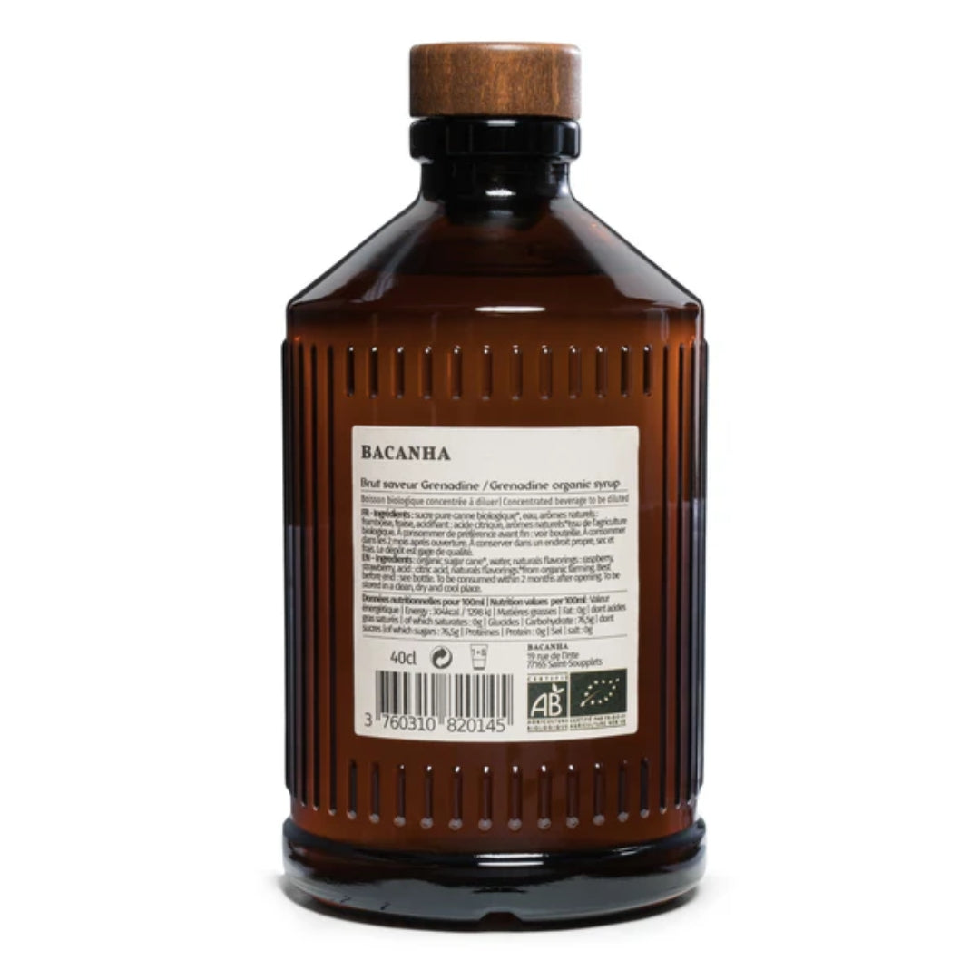 Organisk Grenadinesirup - Bacanha, 400ml.